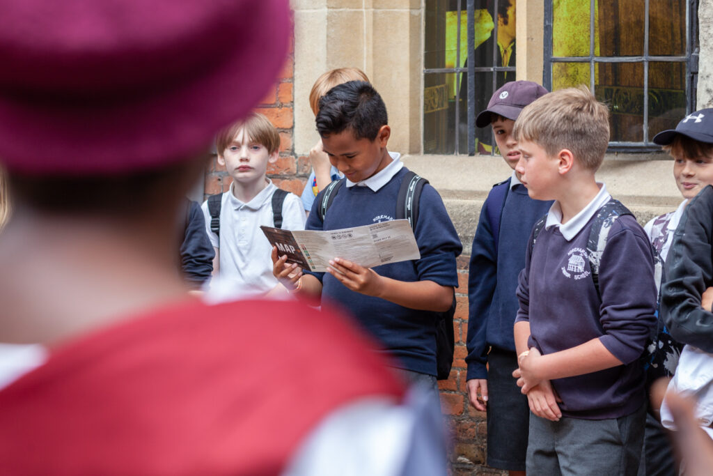 School Session at Hampton Court Palace. Photograph by Jayne Lloyd for Historic Royal Palaces.